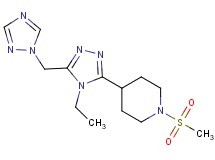 4-[4-ethyl-5-(1H-1,2,4-triazol-1-ylmethyl)-4H-1,2,4-triazol-3-yl]-1-(methylsulfonyl)piperidine