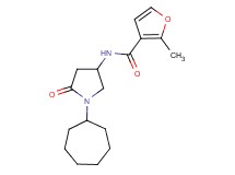 N-(1-cycloheptyl-5-oxo-3-pyrrolidinyl)-2-methyl-3-furamide