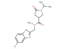 N-[(5-chloro-1H-benzimidazol-2-yl)methyl]-1-isopropyl-N-methyl-5-oxo-3-pyrrolidinecarboxamide