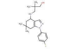 3-{[1-(4-fluorophenyl)-6,6-dimethyl-4,5,6,7-tetrahydro-1H-indazol-4-yl]amino}-2,2-dimethyl-1-propanol