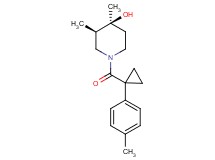(3R*,4S*)-3,4-dimethyl-1-{[1-(4-methylphenyl)cyclopropyl]carbonyl}-4-piperidinol