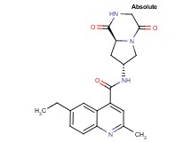 N-[(7R,8aS)-1,4-dioxooctahydropyrrolo[1,2-a]pyrazin-7-yl]-6-ethyl-2-methylquinoline-4-carboxamide