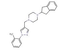 1-(2,3-dihydro-1H-inden-2-yl)-4-{[1-(2-methylphenyl)-1H-pyrazol-4-yl]methyl}piperazine