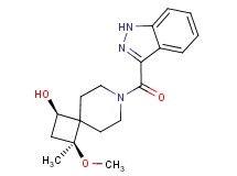 (1R*,3S*)-7-(1H-indazol-3-ylcarbonyl)-3-methoxy-3-methyl-7-azaspiro[3.5]nonan-1-ol
