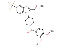 1-[1-(3,4-dimethoxybenzoyl)-4-piperidinyl]-2-(methoxymethyl)-5-(trifluoromethyl)-1H-benzimidazole