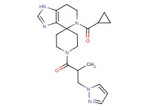 5-(cyclopropylcarbonyl)-1'-[2-methyl-3-(1H-pyrazol-1-yl)propanoyl]-1,5,6,7-tetrahydrospiro[imidazo[4,5-c]pyridine-4,4'-piperidine]