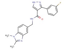 N-[(1,2-dimethyl-1H-benzimidazol-5-yl)methyl]-3-(3-fluorophenyl)-1H-pyrazole-4-carboxamide