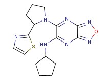 N-cyclopentyl-6-[2-(1,3-thiazol-2-yl)-1-pyrrolidinyl][1,2,5]oxadiazolo[3,4-b]pyrazin-5-amine