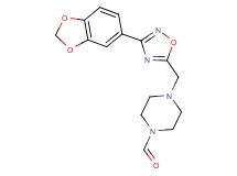 4-{[3-(1,3-benzodioxol-5-yl)-1,2,4-oxadiazol-5-yl]methyl}-1-piperazinecarbaldehyde