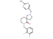 7-(2,3-difluorobenzyl)-2-[(2-methyl-5-pyrimidinyl)methyl]-2,7-diazaspiro[4.5]decan-6-one