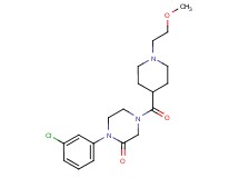 1-(3-chlorophenyl)-4-{[1-(2-methoxyethyl)-4-piperidinyl]carbonyl}-2-piperazinone