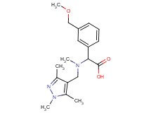 [3-(methoxymethyl)phenyl]{methyl[(1,3,5-trimethyl-1H-pyrazol-4-yl)methyl]amino}acetic acid
