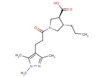 (3S*,4S*)-4-propyl-1-[3-(1,3,5-trimethyl-1H-pyrazol-4-yl)propanoyl]pyrrolidine-3-carboxylic acid