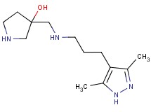 3-({[3-(3,5-dimethyl-1H-pyrazol-4-yl)propyl]amino}methyl)-3-pyrrolidinol dihydrochloride