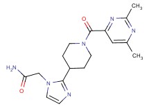 2-(2-{1-[(2,6-dimethyl-4-pyrimidinyl)carbonyl]-4-piperidinyl}-1H-imidazol-1-yl)acetamide