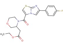 ethyl (4-{[6-(4-fluorophenyl)imidazo[2,1-b][1,3]thiazol-3-yl]carbonyl}-3-morpholinyl)acetate