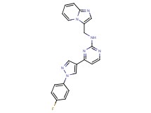 4-[1-(4-fluorophenyl)-1H-pyrazol-4-yl]-N-(imidazo[1,2-a]pyridin-3-ylmethyl)-2-pyrimidinamine trifluoroacetate