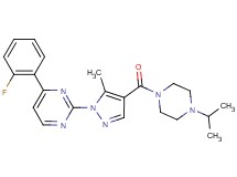 4-(2-fluorophenyl)-2-{4-[(4-isopropyl-1-piperazinyl)carbonyl]-5-methyl-1H-pyrazol-1-yl}pyrimidine