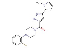 1-(2-fluorophenyl)-4-{[3-(1-methyl-1H-pyrrol-2-yl)-1H-pyrazol-5-yl]carbonyl}piperazine
