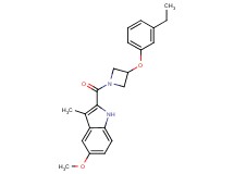 2-{[3-(3-ethylphenoxy)-1-azetidinyl]carbonyl}-5-methoxy-3-methyl-1H-indole