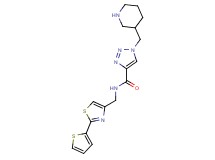 1-(piperidin-3-ylmethyl)-N-{[2-(2-thienyl)-1,3-thiazol-4-yl]methyl}-1H-1,2,3-triazole-4-carboxamide