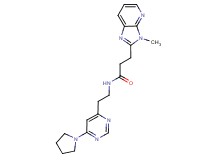 3-(3-methyl-3H-imidazo[4,5-b]pyridin-2-yl)-N-{2-[6-(1-pyrrolidinyl)-4-pyrimidinyl]ethyl}propanamide