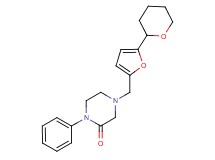 1-phenyl-4-{[5-(tetrahydro-2H-pyran-2-yl)-2-furyl]methyl}-2-piperazinone