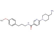 6-[4-(aminomethyl)piperidin-1-yl]-N-[3-(4-methoxyphenyl)propyl]nicotinamide