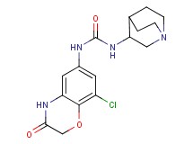 N-1-azabicyclo[2.2.2]oct-3-yl-N'-(8-chloro-3-oxo-3,4-dihydro-2H-1,4-benzoxazin-6-yl)urea