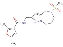 2,5-dimethyl-N-{[5-(methylsulfonyl)-5,6,7,8-tetrahydro-4H-pyrazolo[1,5-a][1,4]diazepin-2-yl]methyl}-3-furamide