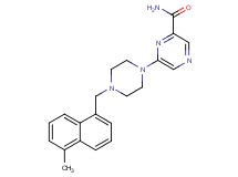 6-{4-[(5-methyl-1-naphthyl)methyl]piperazin-1-yl}pyrazine-2-carboxamide