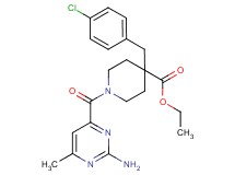 ethyl 1-[(2-amino-6-methyl-4-pyrimidinyl)carbonyl]-4-(4-chlorobenzyl)-4-piperidinecarboxylate