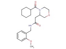 2-[4-(cyclohexylcarbonyl)-3-morpholinyl]-N-(2-methoxybenzyl)acetamide
