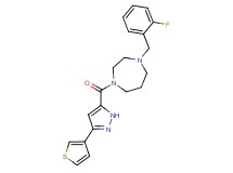 1-(2-fluorobenzyl)-4-{[3-(3-thienyl)-1H-pyrazol-5-yl]carbonyl}-1,4-diazepane