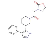 3-{2-oxo-2-[3-(4-phenyl-1H-pyrazol-5-yl)piperidin-1-yl]ethyl}-1,3-oxazolidin-2-one