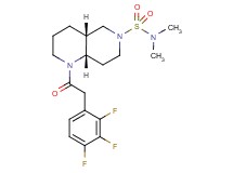 (4aR*,8aS*)-N,N-dimethyl-1-[(2,3,4-trifluorophenyl)acetyl]octahydro-1,6-naphthyridine-6(2H)-sulfonamide