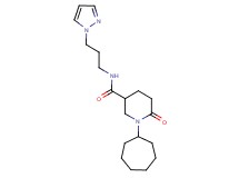 1-cycloheptyl-6-oxo-N-[3-(1H-pyrazol-1-yl)propyl]-3-piperidinecarboxamide