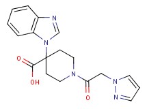 4-(1H-benzimidazol-1-yl)-1-(1H-pyrazol-1-ylacetyl)piperidine-4-carboxylic acid