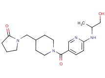 1-{[1-({6-[(2-hydroxy-1-methylethyl)amino]pyridin-3-yl}carbonyl)piperidin-4-yl]methyl}pyrrolidin-2-one