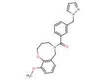 10-methoxy-5-[3-(1H-pyrazol-1-ylmethyl)benzoyl]-3,4,5,6-tetrahydro-2H-1,5-benzoxazocine