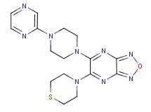 5-[4-(2-pyrazinyl)-1-piperazinyl]-6-(4-thiomorpholinyl)[1,2,5]oxadiazolo[3,4-b]pyrazine