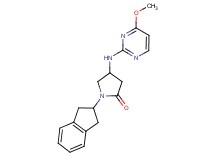 1-(2,3-dihydro-1H-inden-2-yl)-4-[(4-methoxypyrimidin-2-yl)amino]pyrrolidin-2-one
