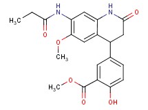 methyl 2-hydroxy-5-[6-methoxy-2-oxo-7-(propionylamino)-1,2,3,4-tetrahydroquinolin-4-yl]benzoate