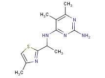 5,6-dimethyl-N~4~-[1-(4-methyl-1,3-thiazol-2-yl)ethyl]pyrimidine-2,4-diamine