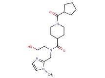 1-(cyclopentylcarbonyl)-N-(2-hydroxyethyl)-N-[(1-methyl-1H-imidazol-2-yl)methyl]-4-piperidinecarboxamide
