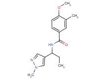 4-methoxy-3-methyl-N-[1-(1-methyl-1H-pyrazol-4-yl)propyl]benzamide