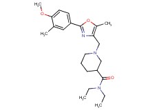 N,N-diethyl-1-{[2-(4-methoxy-3-methylphenyl)-5-methyl-1,3-oxazol-4-yl]methyl}-3-piperidinecarboxamide