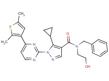 N-benzyl-5-cyclopropyl-1-[4-(2,5-dimethyl-3-thienyl)-2-pyrimidinyl]-N-(2-hydroxyethyl)-1H-pyrazole-4-carboxamide