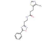 3-(4-methyl-1,3-thiazol-5-yl)-N-[2-(5-phenyl-1,2,4-oxadiazol-3-yl)ethyl]propanamide