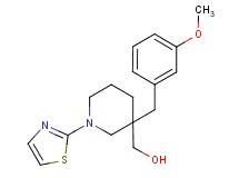 [3-(3-methoxybenzyl)-1-(1,3-thiazol-2-yl)piperidin-3-yl]methanol
